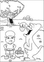 coloriage abidou et le mangeur de fraise